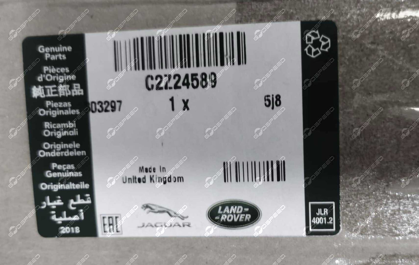 Aufbewahrungsbox Vordersitz Leder Schwarz + Weißer Faden E-Pace XF-250 C2Z24589