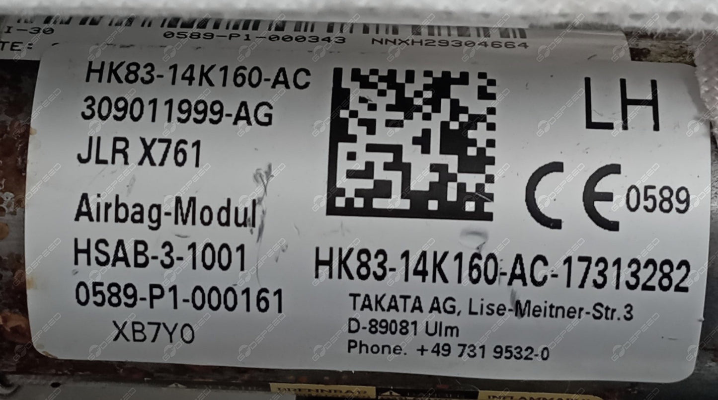 Kurtyna boczna lewa F-PACE (X761) VELAR (L560) T4A2229 LR091967 T4A18149 LR106221 Używana