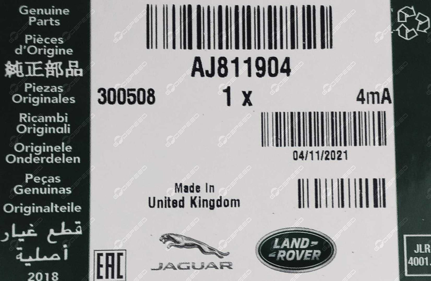 Ölkühlerdichtung F-PACE (X761) F-TYPE (X152) XE (X760) XF (X250) XF (X260) XJ (X351) XK (X150) AJ811904 Neu