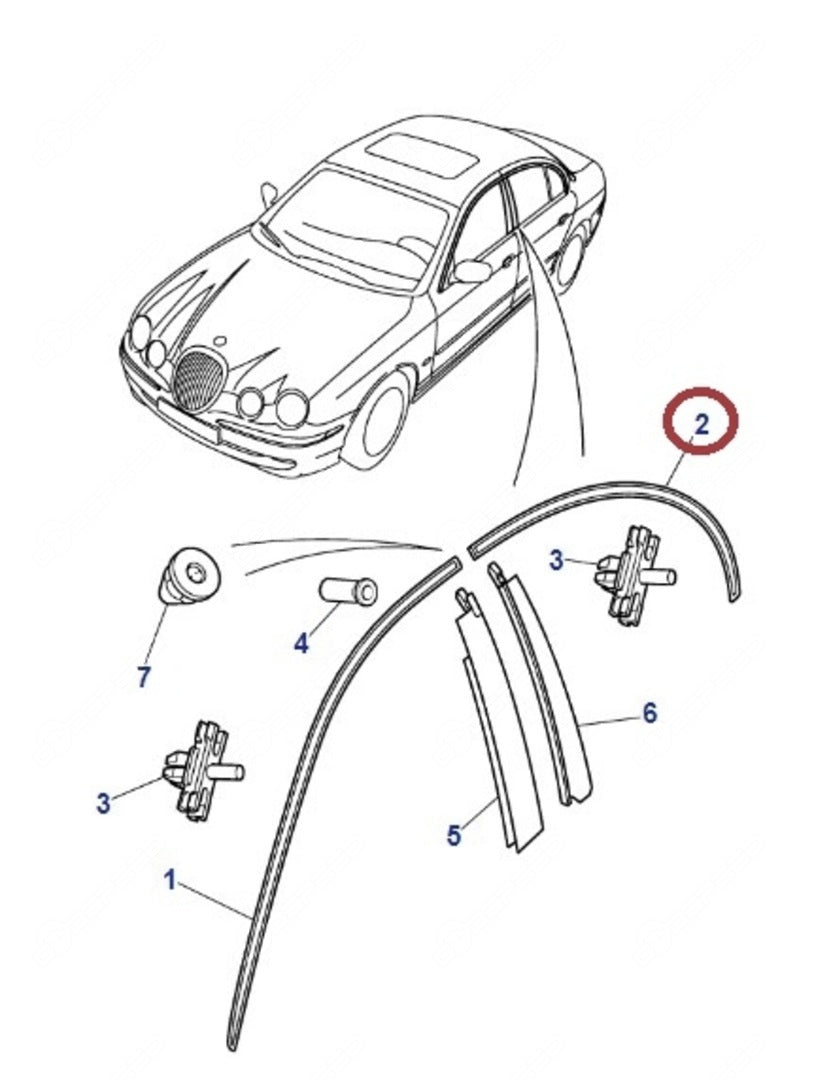 Listwa drzwi S-TYPE (X200) XR856628 Nowe