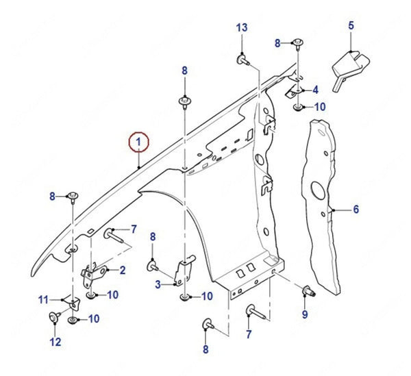 Błotnik Przód Lewo XF (X260) C2D33153 Polaris White Nowe